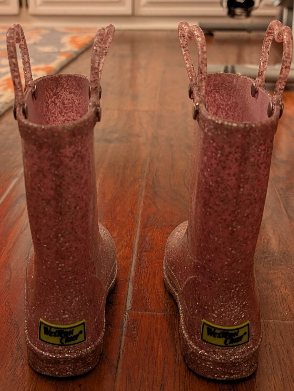 Toddler Pink Glitter Rain boots size 10